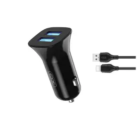 2 X USB Car Charger - With USB-C Cable - Gavevalg