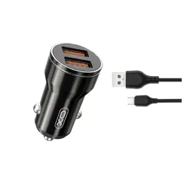 2 X USB Car Charger - With MicroUSBI Cable - Gavevalg