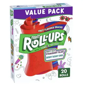 Fruit Roll-Ups - Strawberry Blast/Berry Berry Cool - Diverse - Slik
