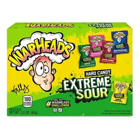Warheads - Hard Candy Extreme Sour 42g - Diverse - Slik